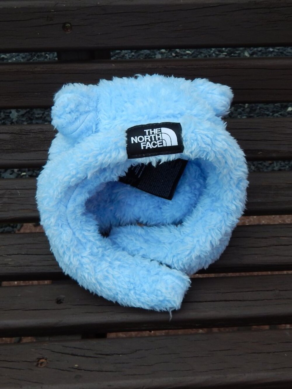 The North Face Baby Bear Suave Oso Beanie 0-6M Cornflower Fleece Hat NWT